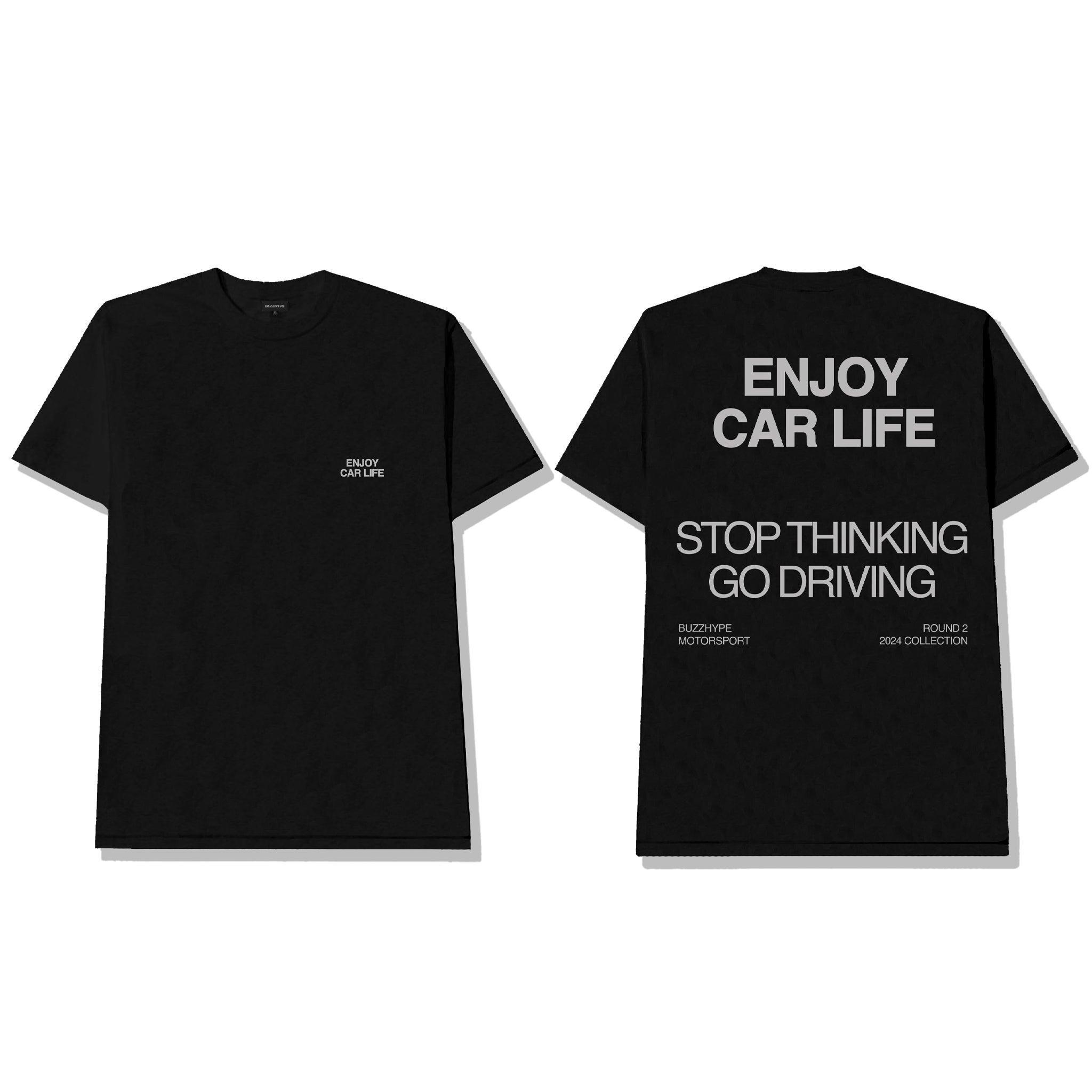 Stop Thinking, Go Driving in Black Tee