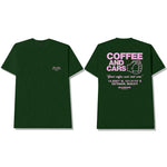 Load image into Gallery viewer, Cars &amp; Coffee in Emerald Green tee
